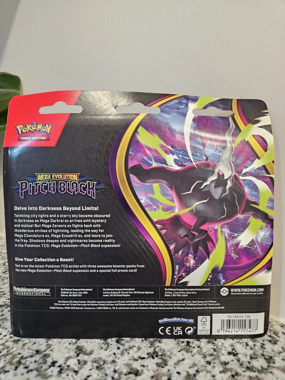 Pokemon TCG Mega Evolution Pitch Black Blister Pack